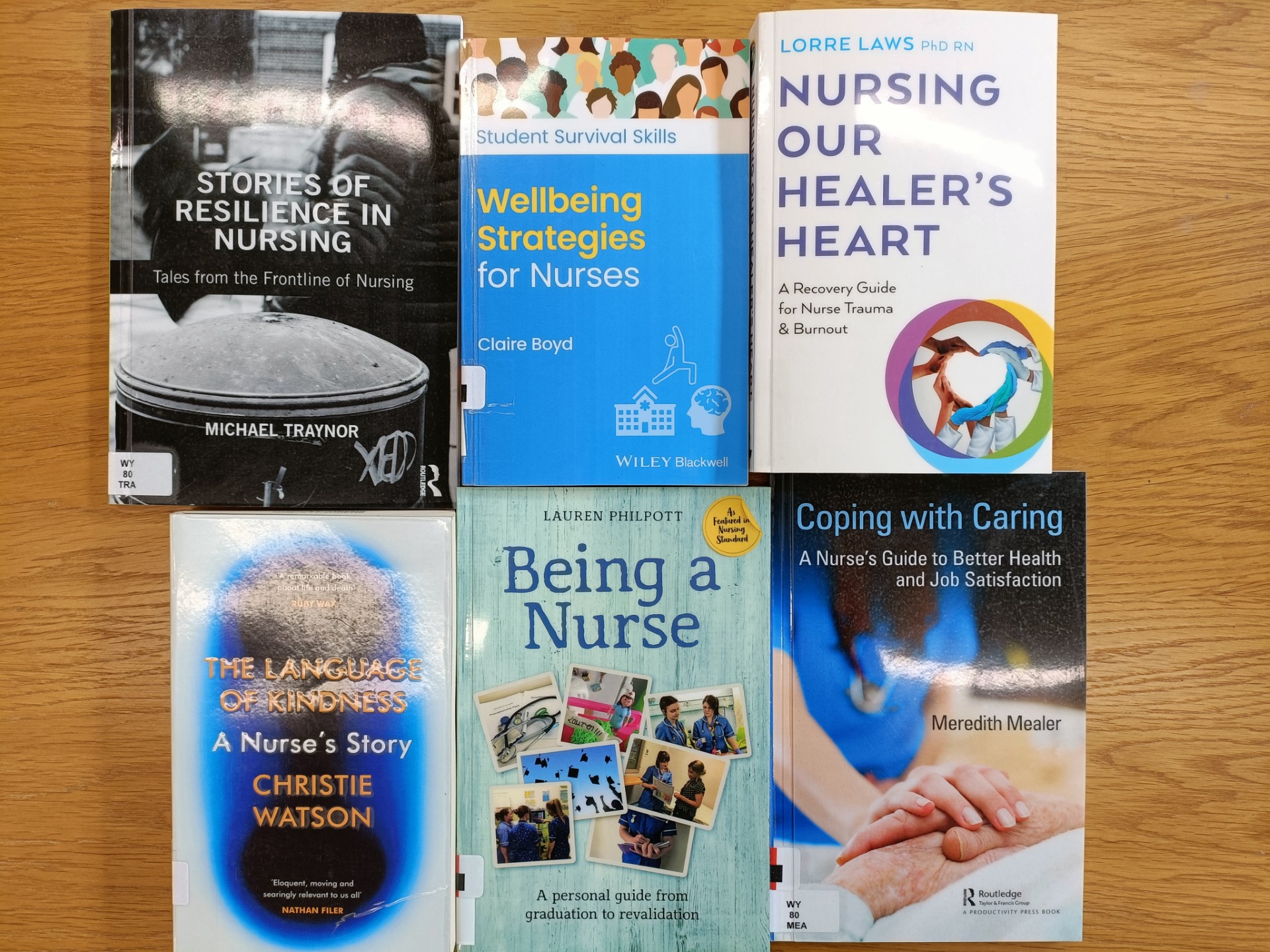 Photo of six library books for International Nurses Day 2025